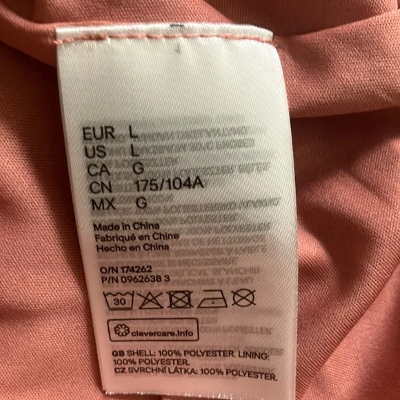 H&M Dusty Pink Maxi Dress Elegant Flowing Design size Large NWT - Picture 9 of 10